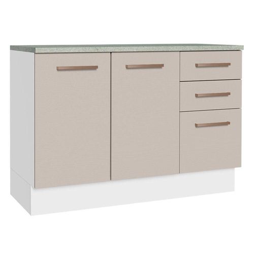 Gabinete Bajo Bufetera Agata 120cm Blanco/Beige Madesa 02