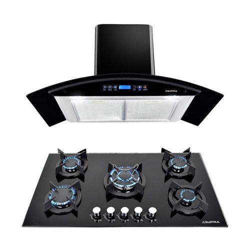 Combo parrilla con 5 quemadores de 90cm y campana de 87cm BELLAGIO