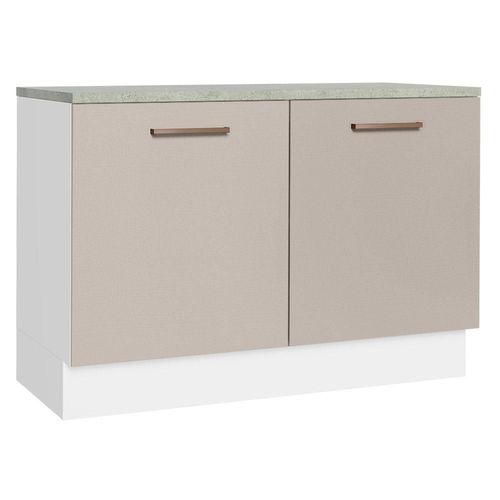 Gabinete Bajo Bufetera Agata 120cm Blanco/Beige Madesa