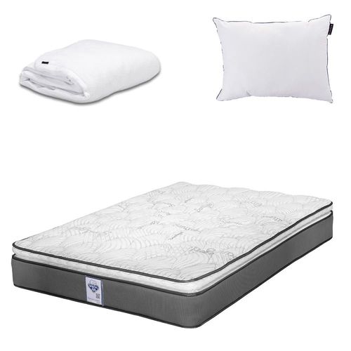 Colchón Queen Size Spring Air Prestige + Almohada One + Protector Cloud CZD