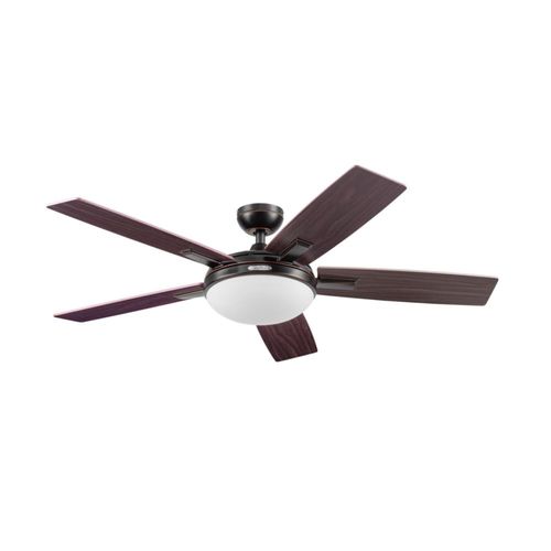 Coolfan Ventilador de Techo de 52 Pulgadas con Luz y 5 Aspas Reversibles con Control Remoto, Modelo Altano