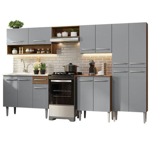 Mueble De Cocina Completo Madesa Rústico/gris