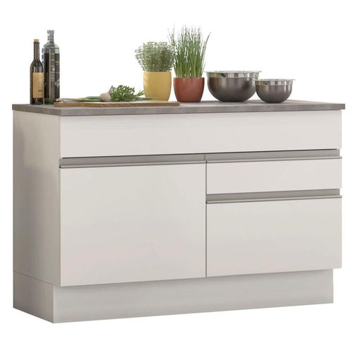 Gabinete Bajo Bufetera Glamy 120cm Blanco Madesa 01