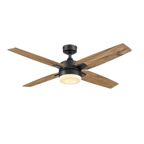 Coolfan Ventilador de Techo de 50 Pulgadas con Luz LED y 4 Aspas de Madera Reversibles con Control Remoto