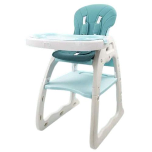 Silla Alta Periquera  2 en 1 Convertible en Escritorio Infantil Color Azul, Multifuncional y Segura