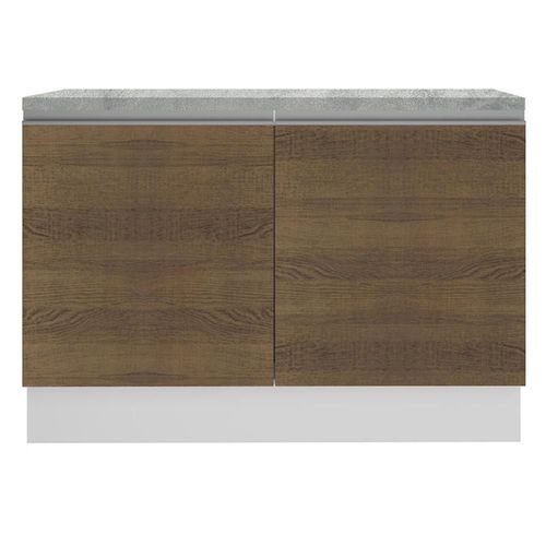 Gabinete Bajo Bufetera Glamy 120cm Blanco/Marrón Madesa