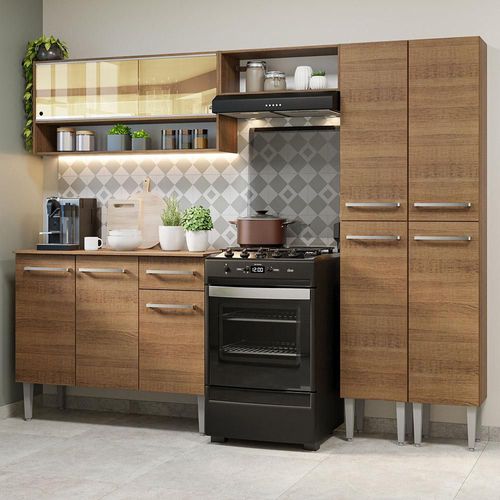 Armario Cocina 229cm Emilly Madesa Marron