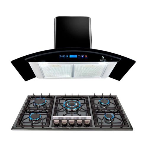 Combo de parrilla con 5 quemadores de 87cm y campana de 87cm BOSA