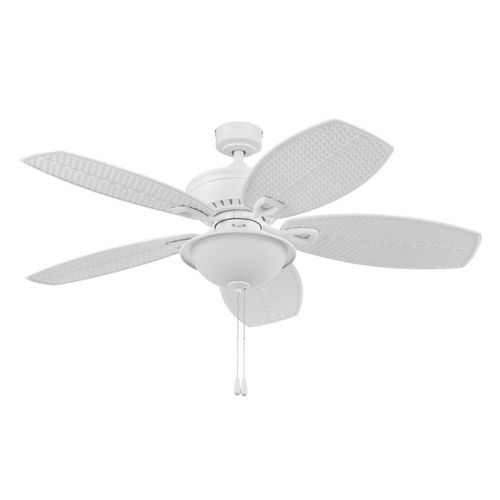 Coolfan Ventilador de Techo con Luz de 52 pulgadas con 5 Aspas y Control de Cadena, Modelo Huracán Tropical