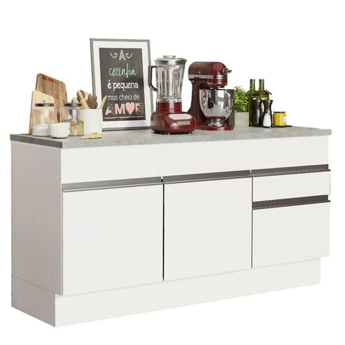 Gabinete Bajo Bufetera Glamy 150cm Blanco Madesa