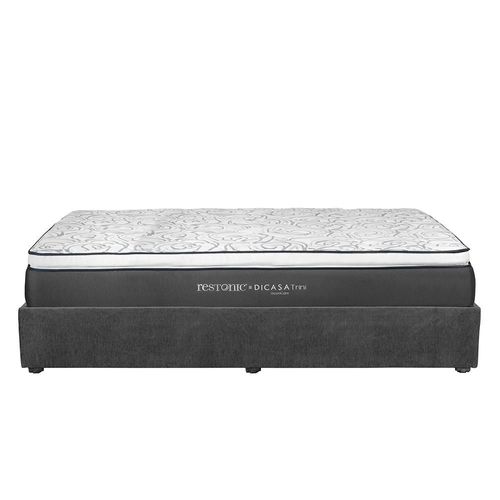 Colchón King Size Restonic Trini+ Base Cama Gris Carbón CDZ