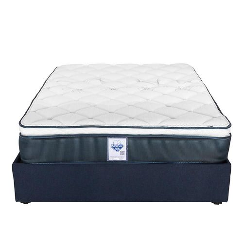 Colchón Queen Size Monaco Azul+ Base Cama CDZ