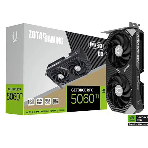 Tarjeta De Video Nvidia Rtx5060Ti 16Gb Gddr7 Zotac Twin Edge Oc Zt-B50620H-10M
