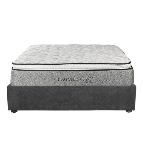 Colchón Queen Size Spring Air Vail+ Base Cama Gris Carbón CDZ
