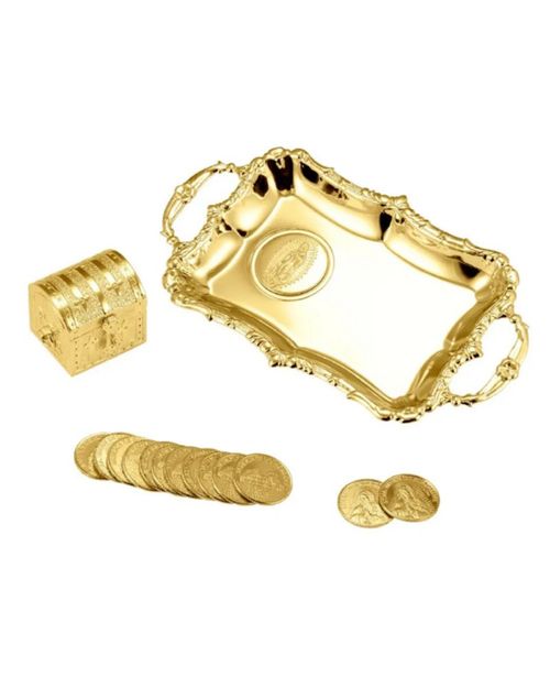 Arras de Plata Dorada de Virgen de Guadalupe