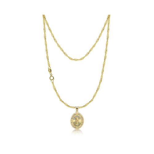 Cadena con Medalla San Judas Resplandor 10K Oro Abba Joyas