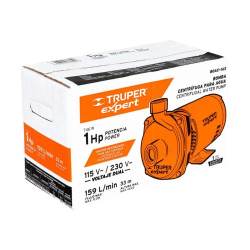 AM3K ofrece bomba centrífuga TRUPER EXPERT BOAC‑1AX (1 HP): alta eficiencia, ideal para cisterna a tinaco, durable y potente.