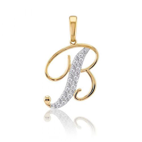 Dije Letra B 10k Oro Abba Joyas