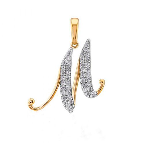 Dije Letra M 10k Oro Abba Joyas