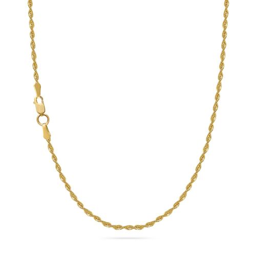 Cadena Torsal 50cm 1mm 10k Oro Italiano Abba Joyas