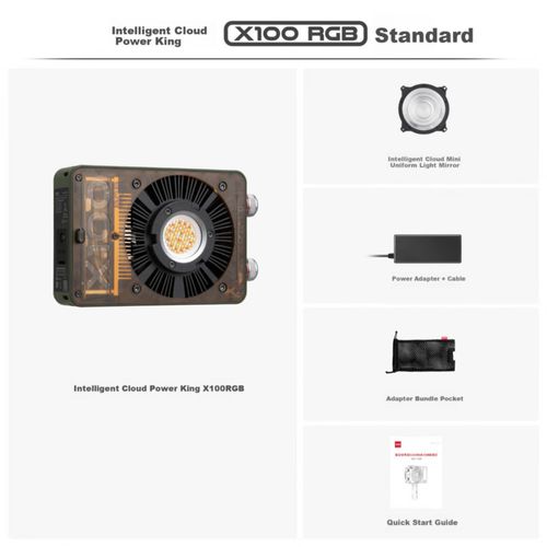 Luz De Relleno Zhiyun Power King X100Rgb 100W Rgb Portátil