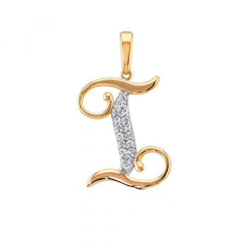 Dije Letra I 10k Oro Abba Joyas