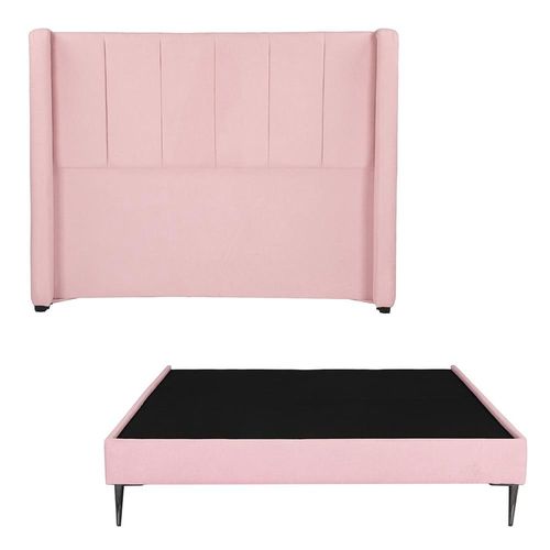 Cabecera Queen Size Rogga Foss Pink+ Base Slim RGH