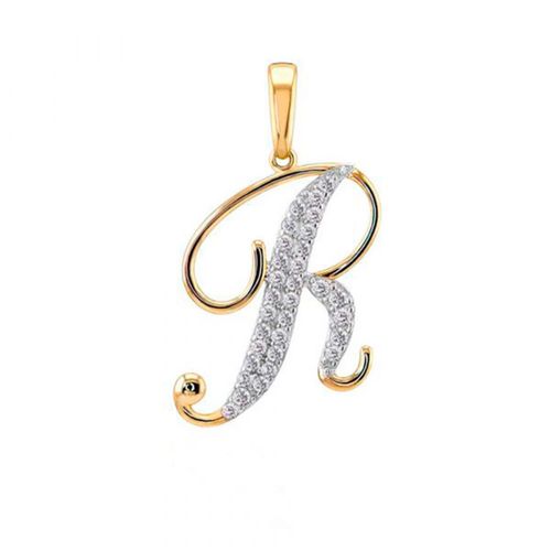 Dije Letra R 10k Oro Abba Joyas