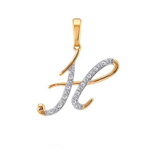 Dije Letra H 10k Oro Abba Joyas