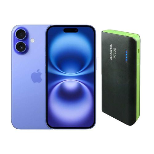 iPhone 16 128GB Azul E-SIM Reacondicionado más Power Bank 10,000mah