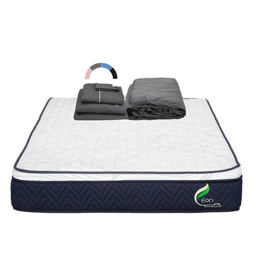 Colchón King Size Restonic EON Azul+ Protector Lux+ Sabanas Royal RGH