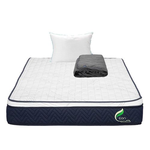 Colchón King Size Restonic EON Azul+ Almohada Royal+ Protector Lux RGH