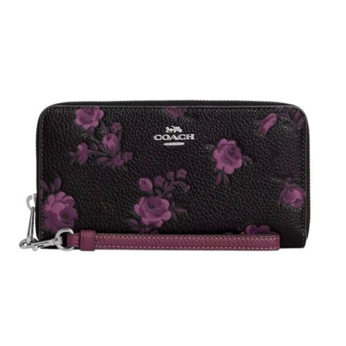 Cartera COACH Color Negro Con Flores