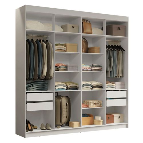 Ropero Closet Madesa Venus 216cm 4 Cajones Blanco 1