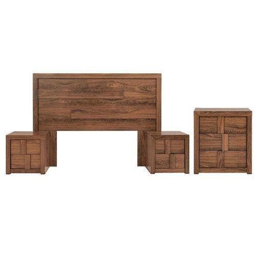 Recamara KS 4 Piezas Jazz Sin Espejo Parota Kessa Muebles