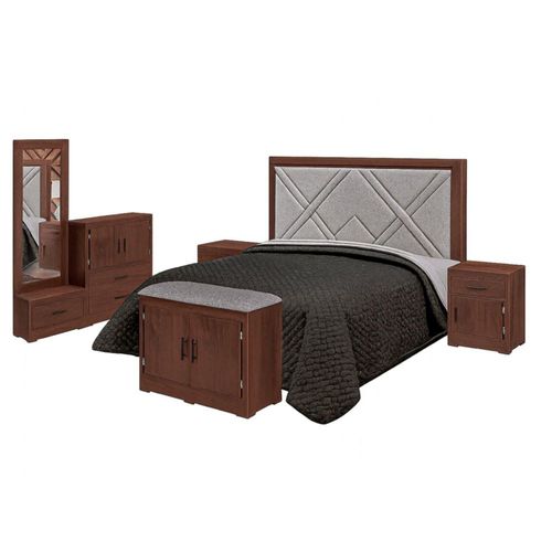 Recamara KS 5 Piezas Vancouver Caoba Kessa Muebles