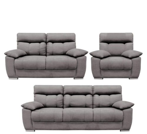 Sala 3 2 1 Nathan Gris Claro Kessa Muebles