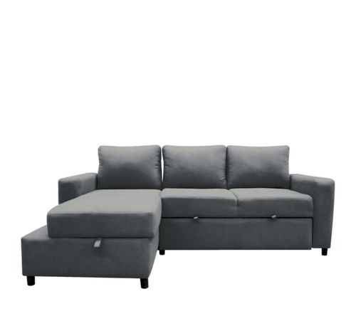 Sala Modular Cama con Baul Anete Gris Obscuro Kessa Muebles