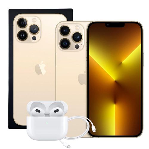 iPhone 13 Pro Max 512GB Dorado Reacondicionado con Audifonos