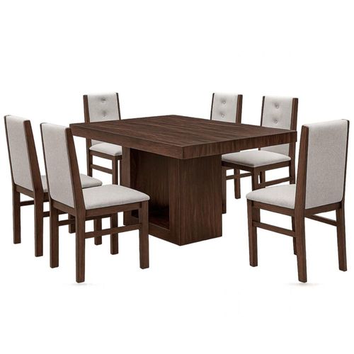 Comedor 6 Sillas Xochimilco Nogal Kessa Muebles