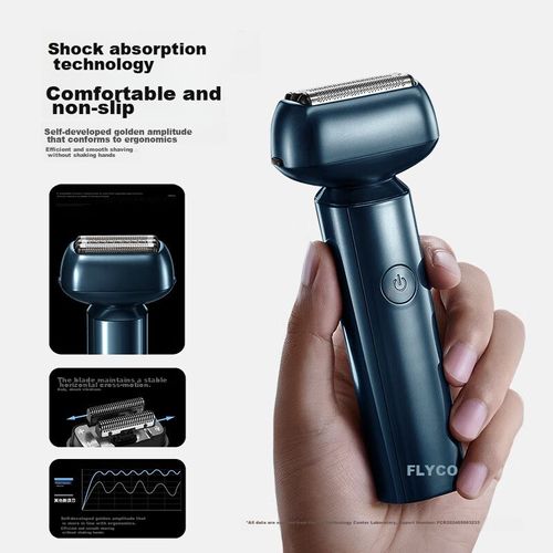 Afeitadora Eléctrica Flyco F005 Azul Ipx7 Para Hombre