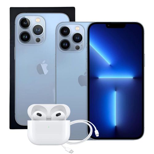 iPhone 13 Pro 1TB Azul Reacondicionado con Audífonos