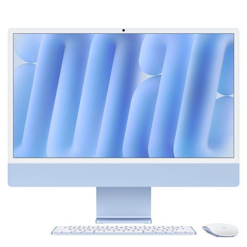 Apple iMac ALL-IN-ONE - M3 CPU de 8 núcleos GPU de 10 núcleos - 256 GB SSD 8 GB - 24" 4.5K RETINA - MacOS - azul - Teclado, Mouse en español