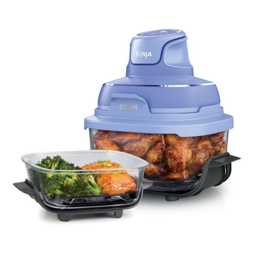Ninja Crispi Freidora de aire 4 en 1 - Sistema de cocción portátil de vidrio, apta para microondas, congelador y lavaplatos - Lilia