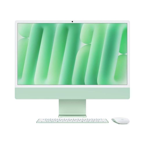 Apple iMac ALL-IN-ONE M3 CPU de 8 núcleos GPU de 10 núcleos SSD de 256 GB 8 GB 24" (4480x2520) 4.5K RETINA MacOS VERDE Teclado Mouse ESPAÑOL