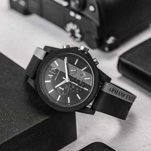 Reloj Armani Exchange Ax1331 Silicona Cuarzo Para Hombre