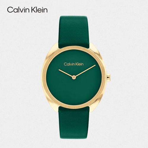 Reloj Calvin Klein 25200273 Cuero Verde Para Mujer