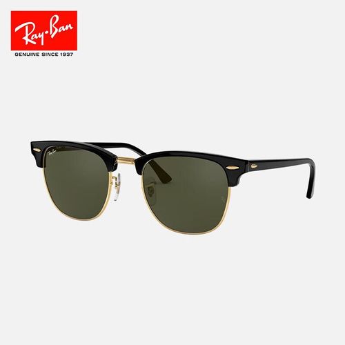 Lentes de Sol Ray-Ban Clubmaster 0RB3016F Acetato Vidrio Unisex Negro y Carey