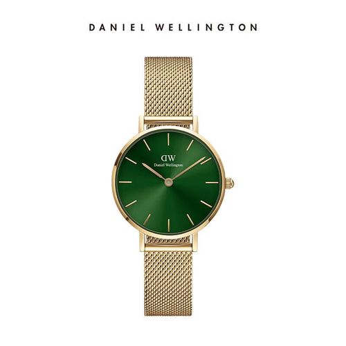 Reloj Daniel Wellington Petite Mesh Verde Esmeralda Cuarzo Para Mujer