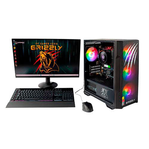 Pc Gamer Grizzly Amd Ryzen 7 8700G 4.2 Ghz Ram 32 Gb Ssd Nvme 1Tb Monitor 27" Kit Teclado Y Mouse Wifi Bt Pg-Amd074